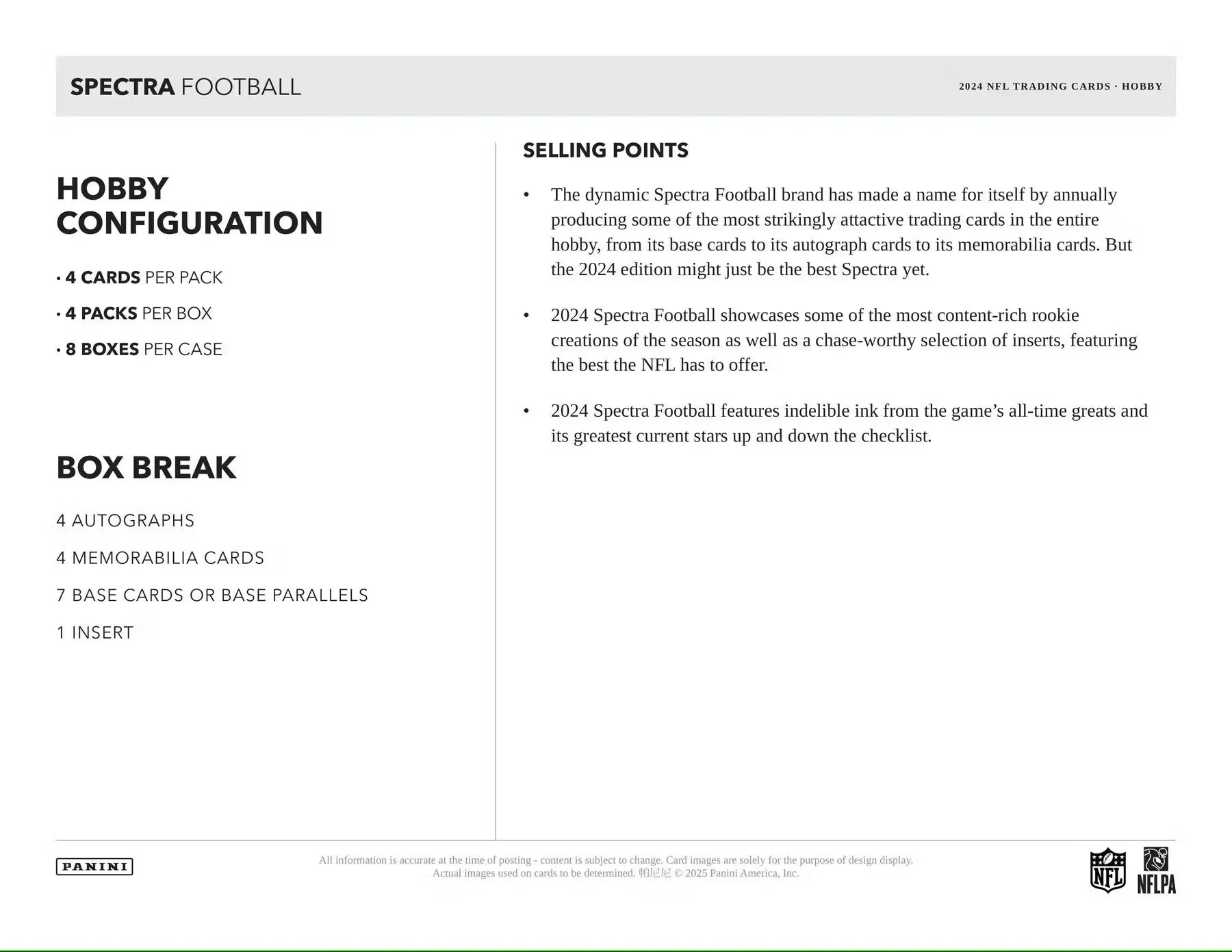 2024 Panini Spectra Football Hobby Box - Image 7
