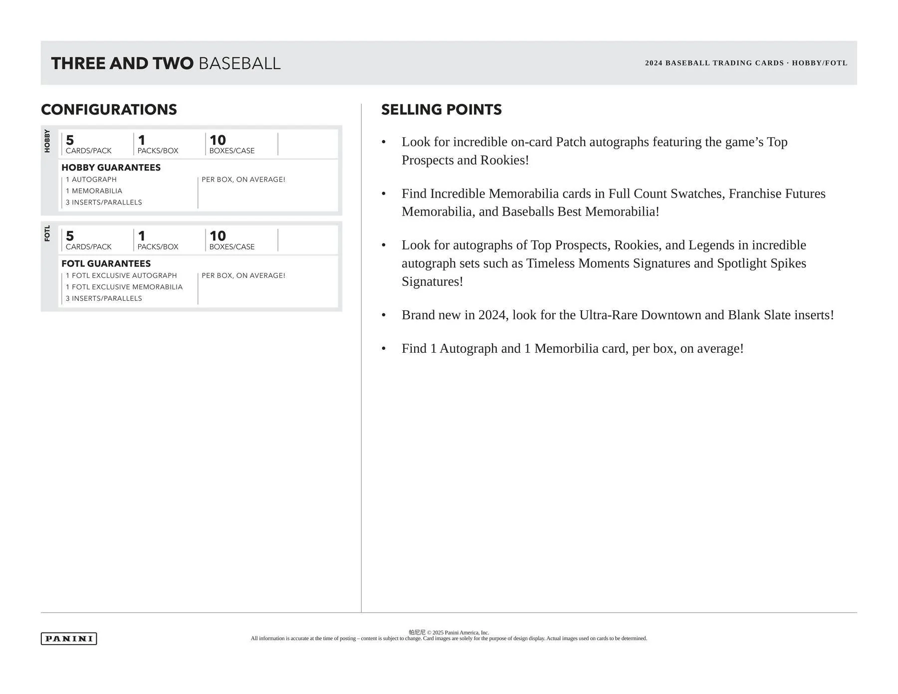 2024 Panini Three and Two Baseball Hobby Box - Image 6