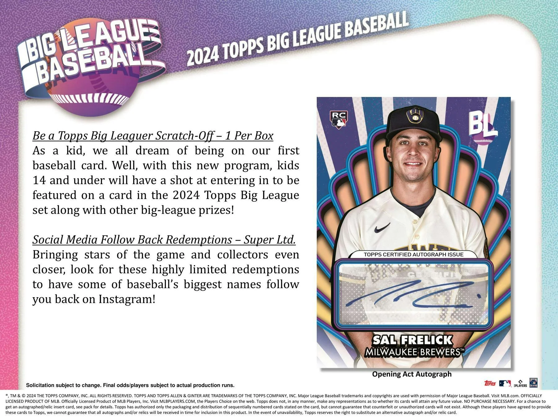 2024 Topps Big League Baseball Hobby Box - Image 7