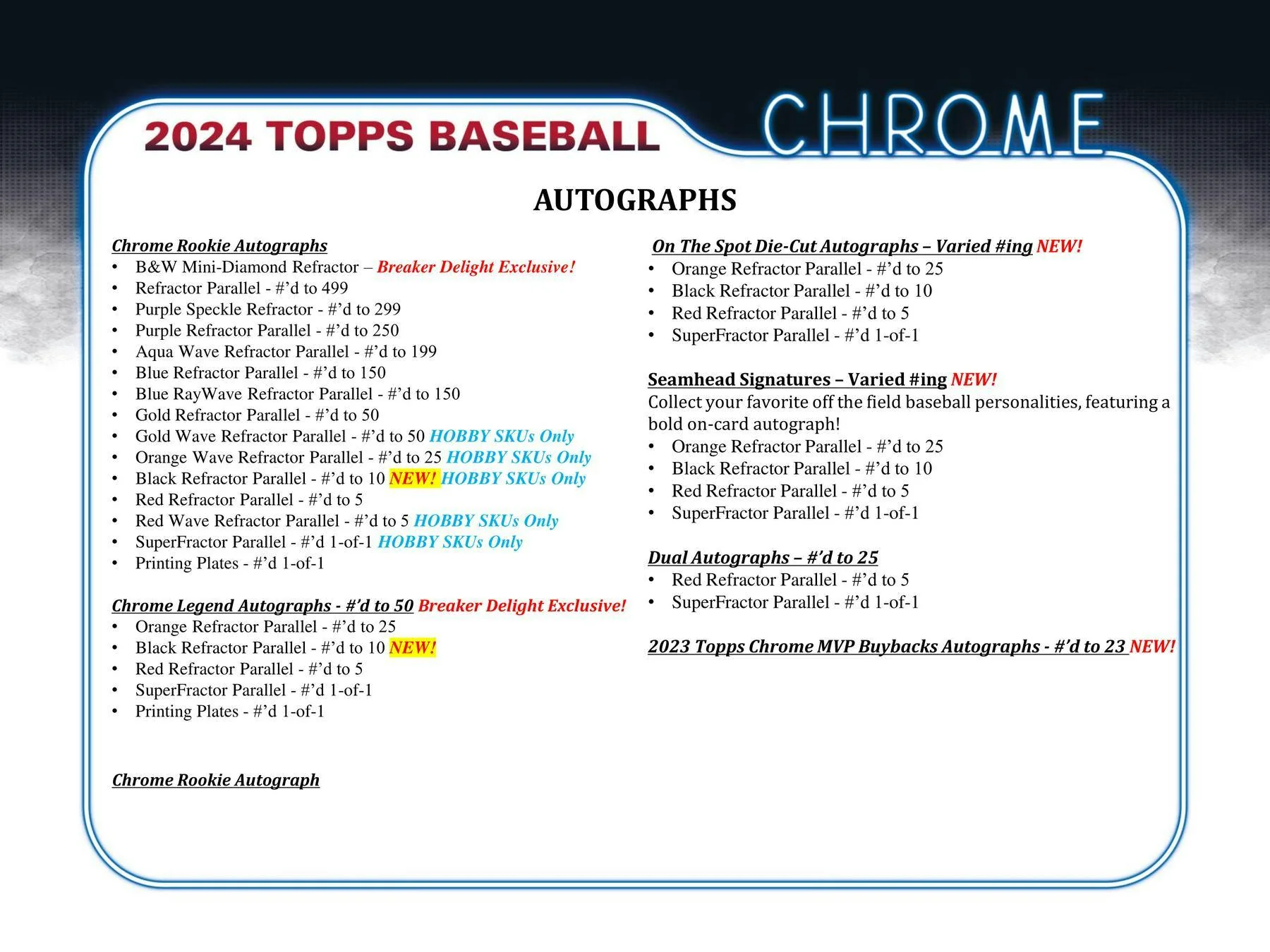 2024 Topps Chrome Baseball Breakers Delight Box - Image 8