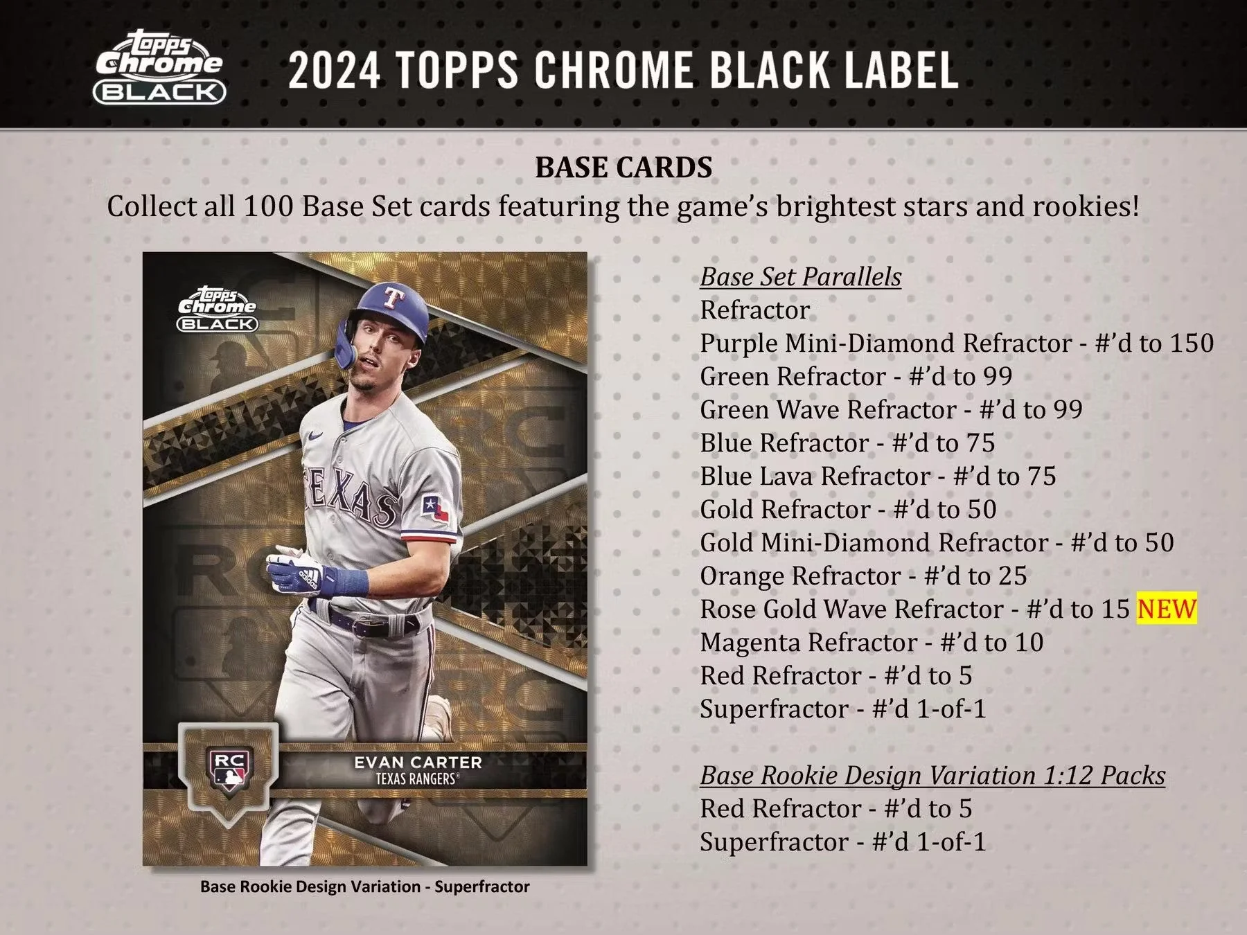 2024 Topps Chrome Black Baseball Hobby Box - Image 3