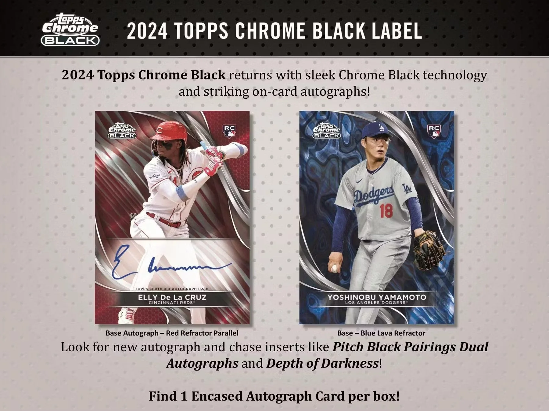 2024 Topps Chrome Black Baseball Hobby Box - Image 4