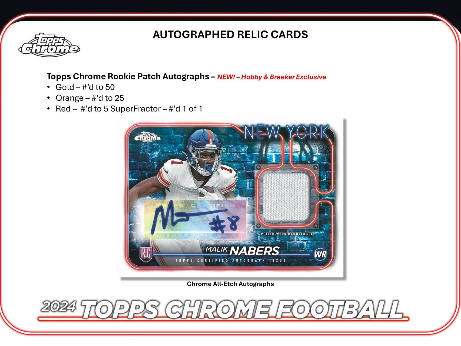 2024 Topps Chrome Football Hobby Box - Image 10