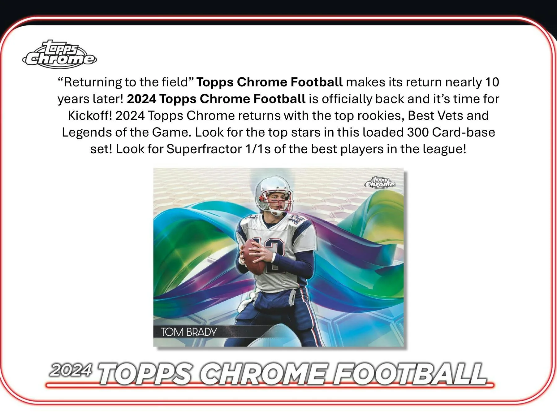 2024 Topps Chrome Football Hobby Box - Image 3
