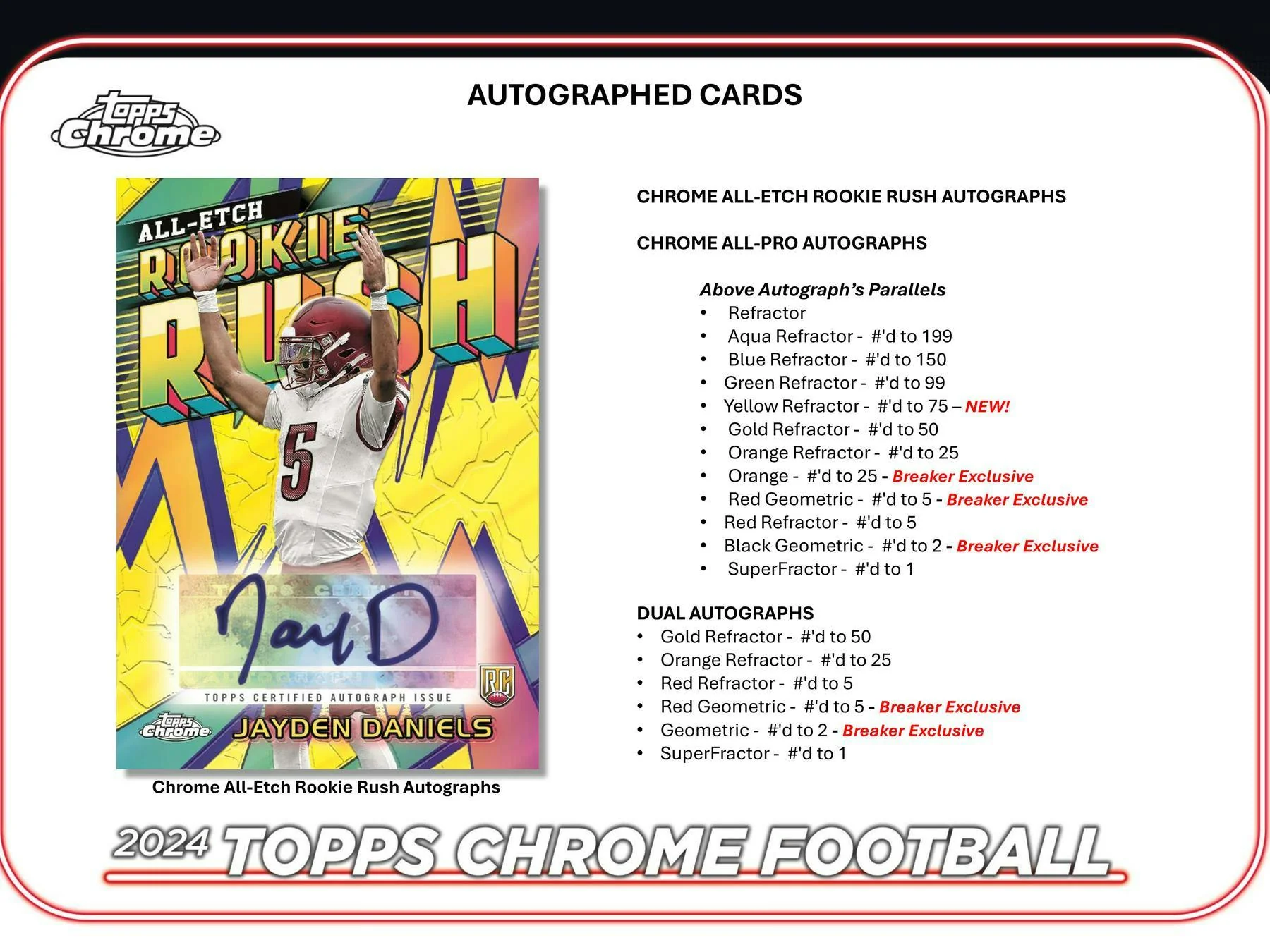 2024 Topps Chrome Football Hobby Box - Image 8