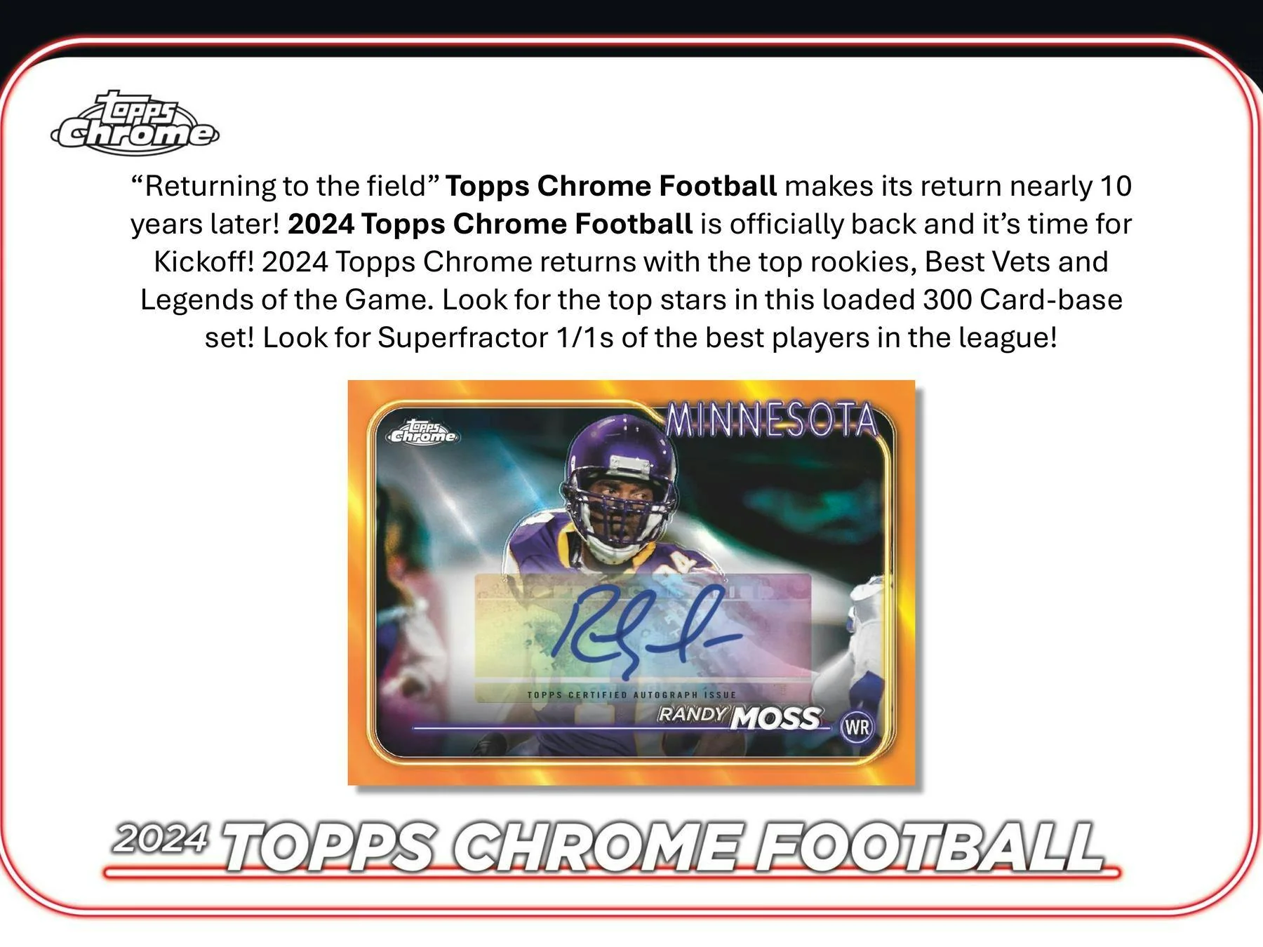 2024 Topps Chrome Football Mega Box - Image 3