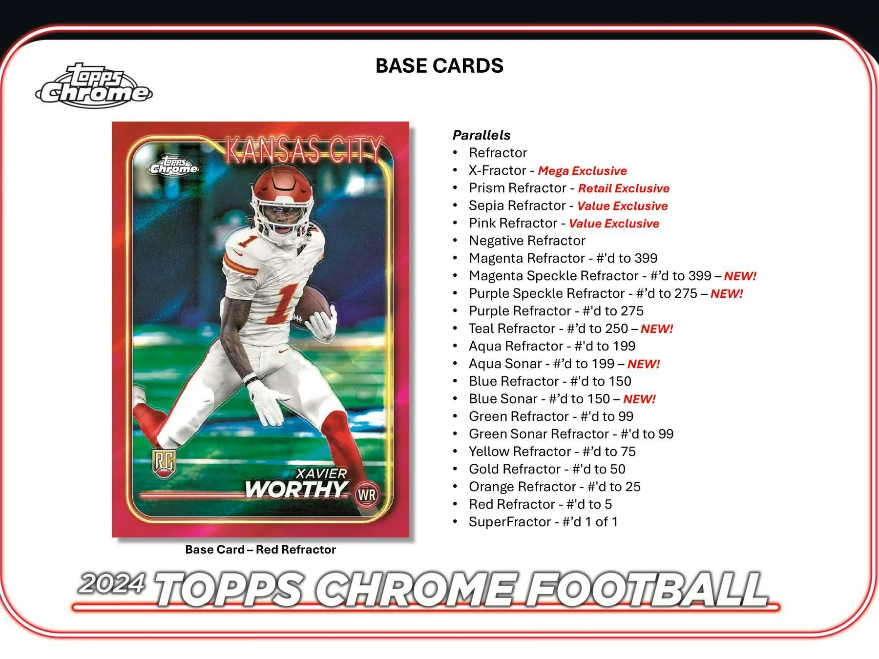 2024 Topps Chrome Football Mega Box - Image 4