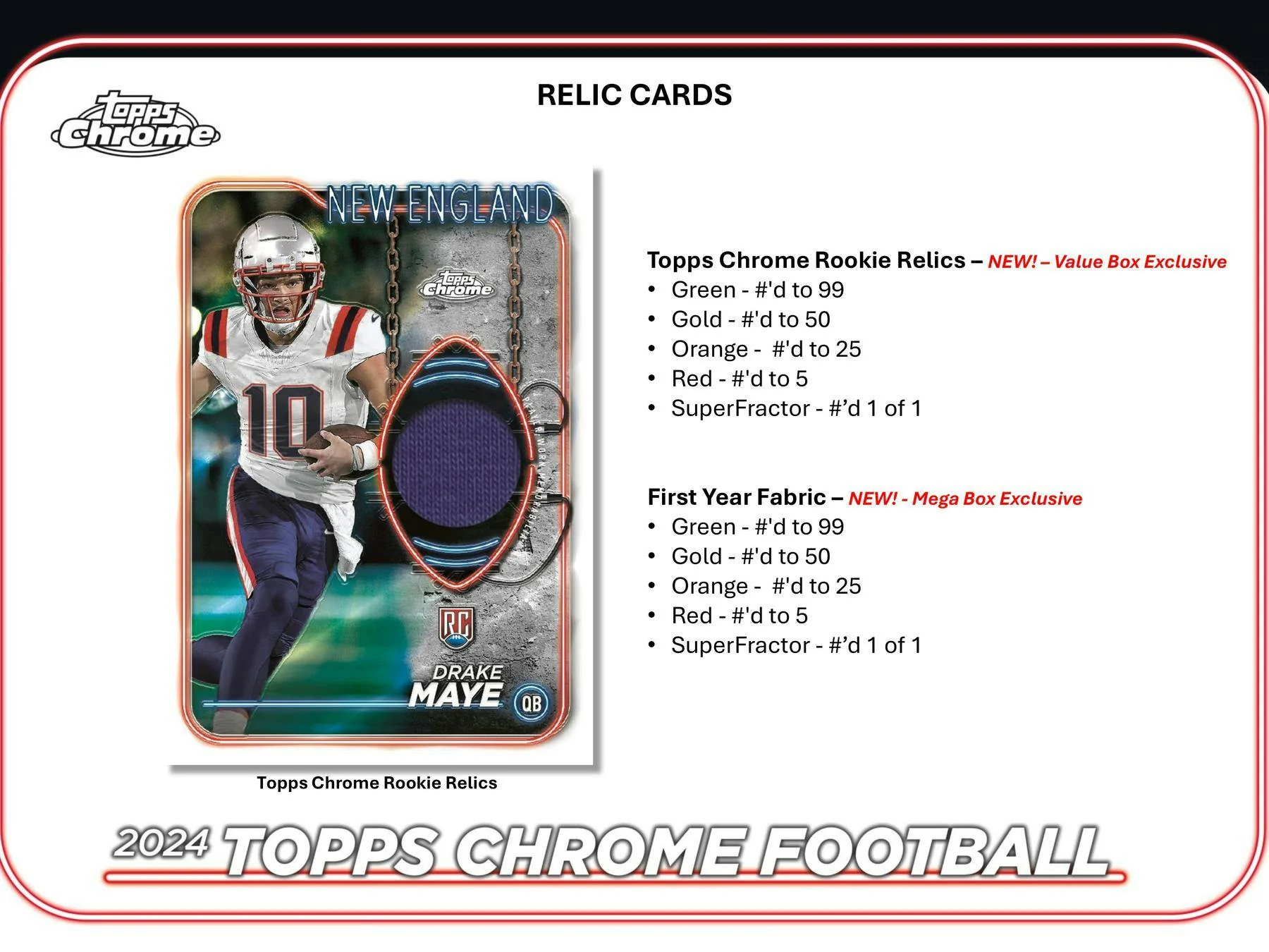 2024 Topps Chrome Football Mega Box - Image 9