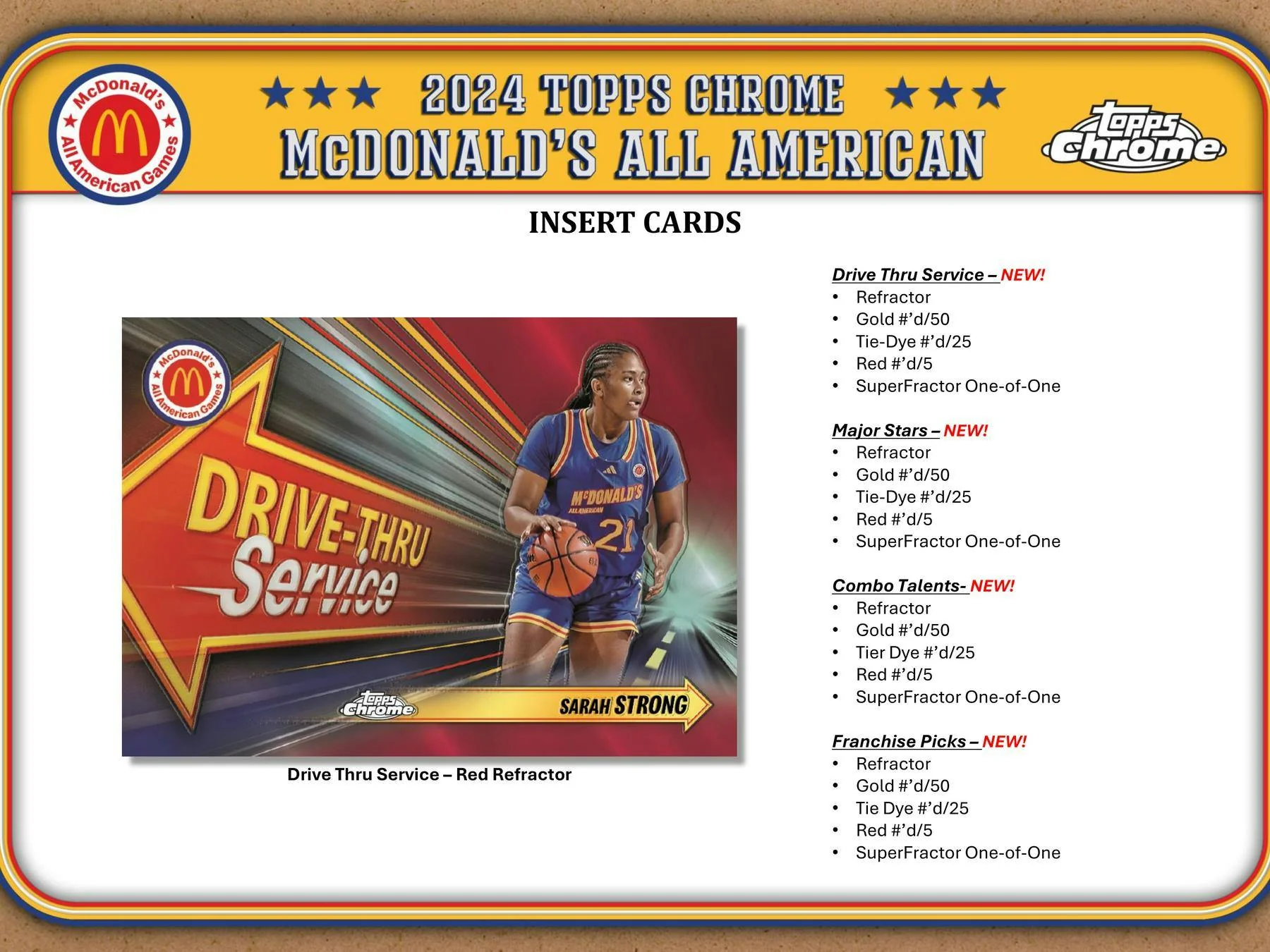 2024 Topps Chrome McDonald's All American Basketball Hobby Box (Cooper Flagg!) - Image 5