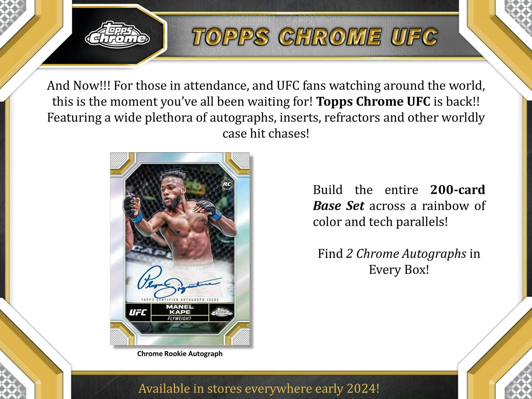 2024 Topps Chrome UFC Hobby Box - Image 3