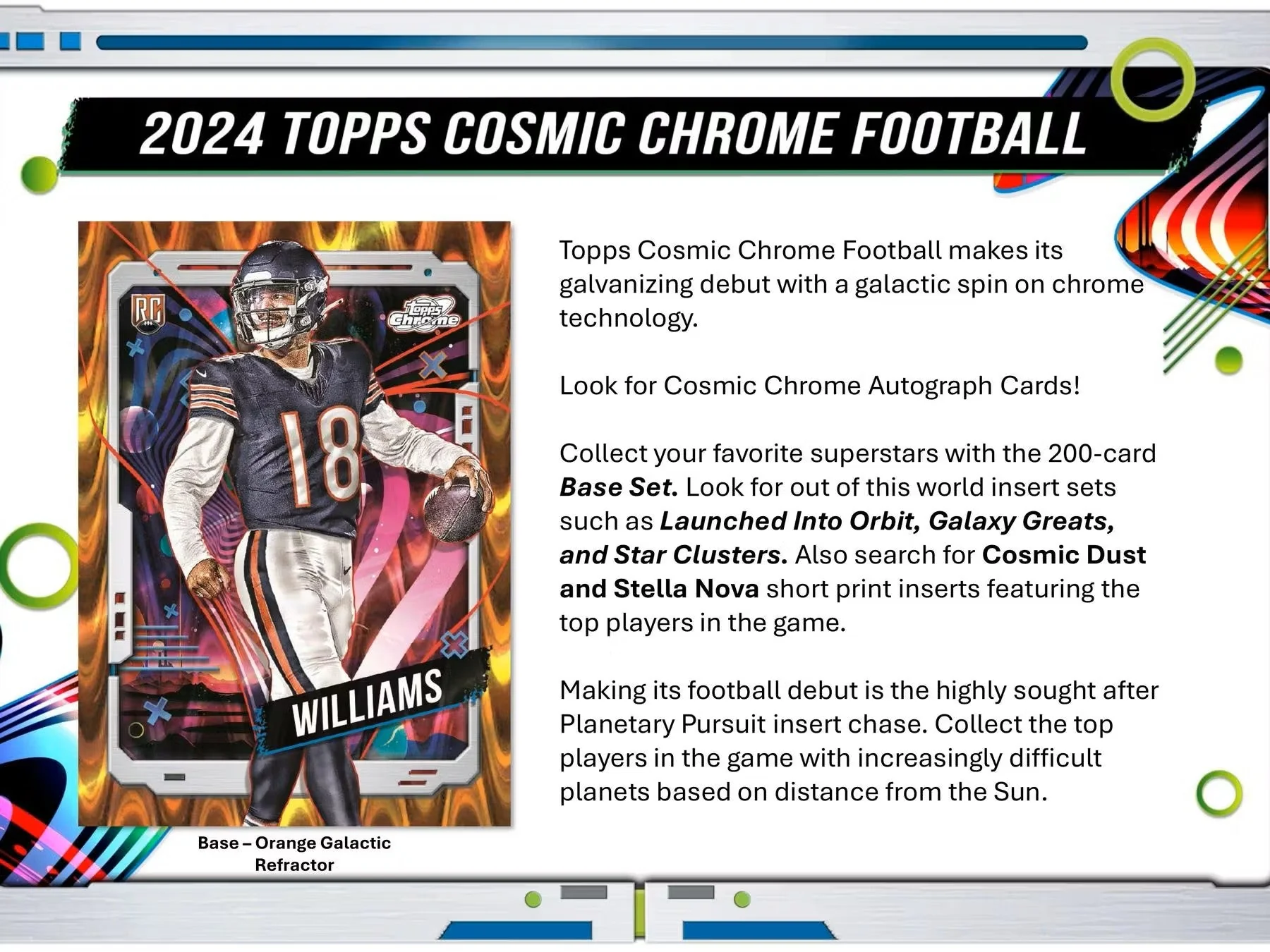 2024 Topps Cosmic Chrome Football Hobby Box - Image 3