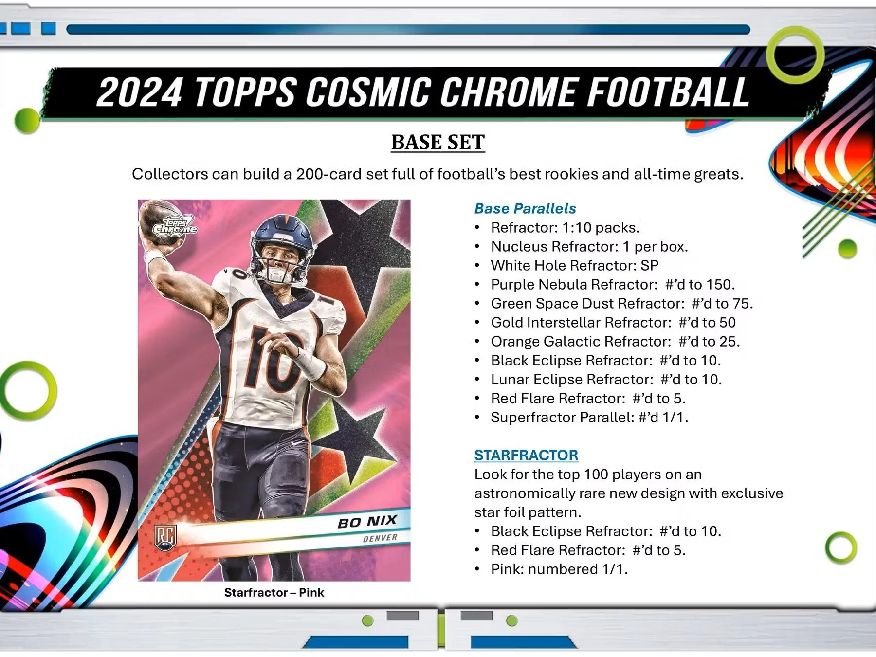 2024 Topps Cosmic Chrome Football Hobby Box - Image 4