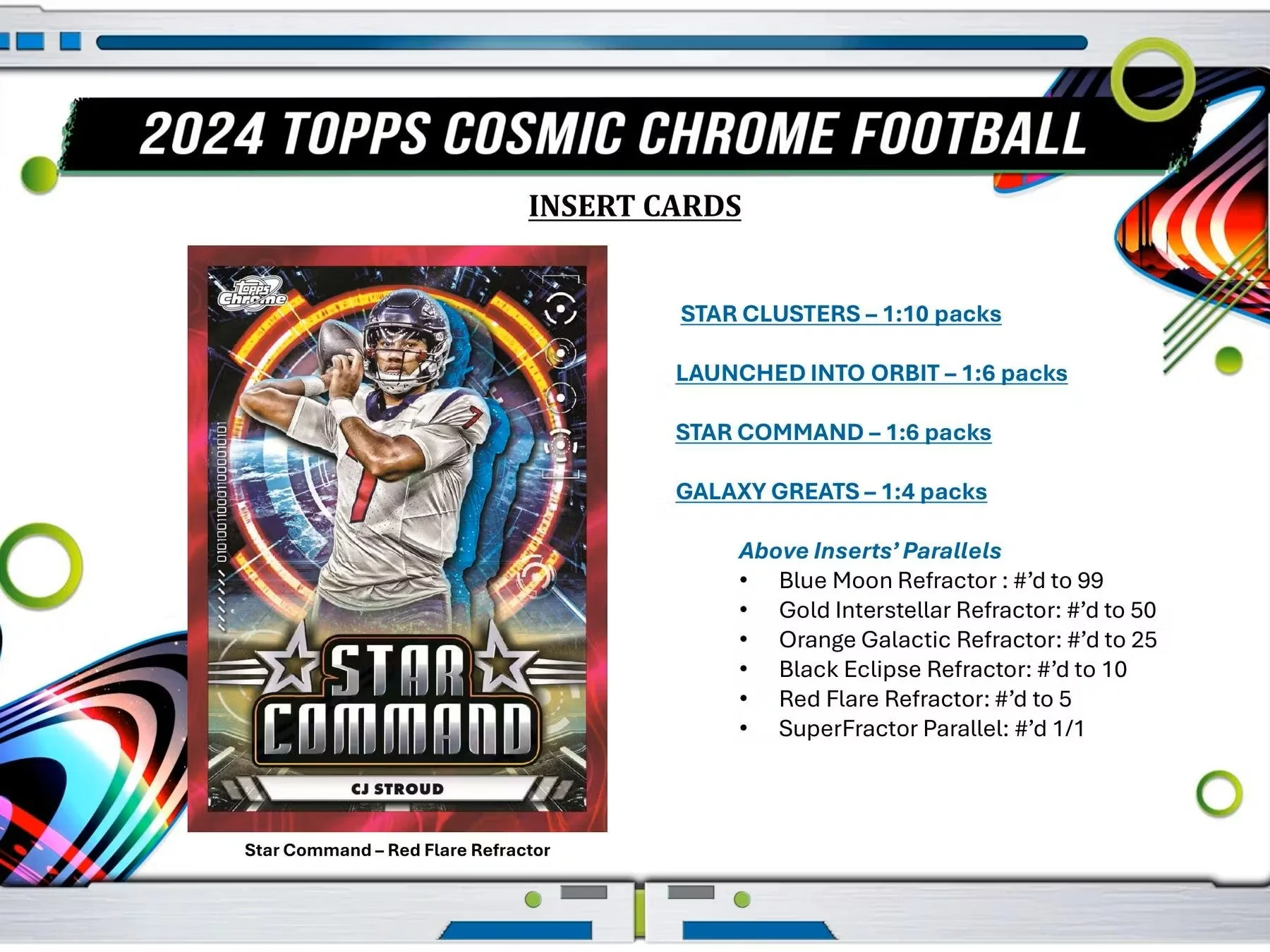 2024 Topps Cosmic Chrome Football Hobby Box - Image 5