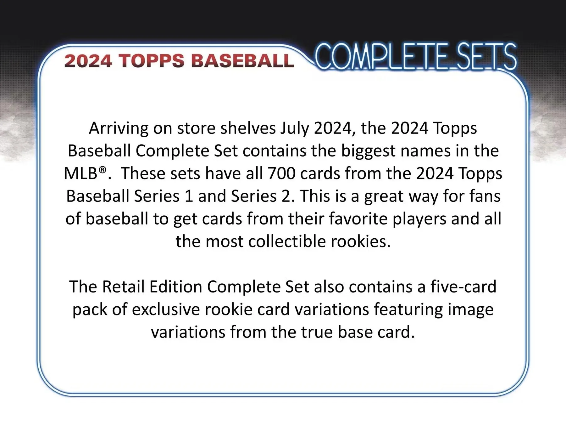 2024 Topps Factory Set Baseball Retail (Box) - Image 3