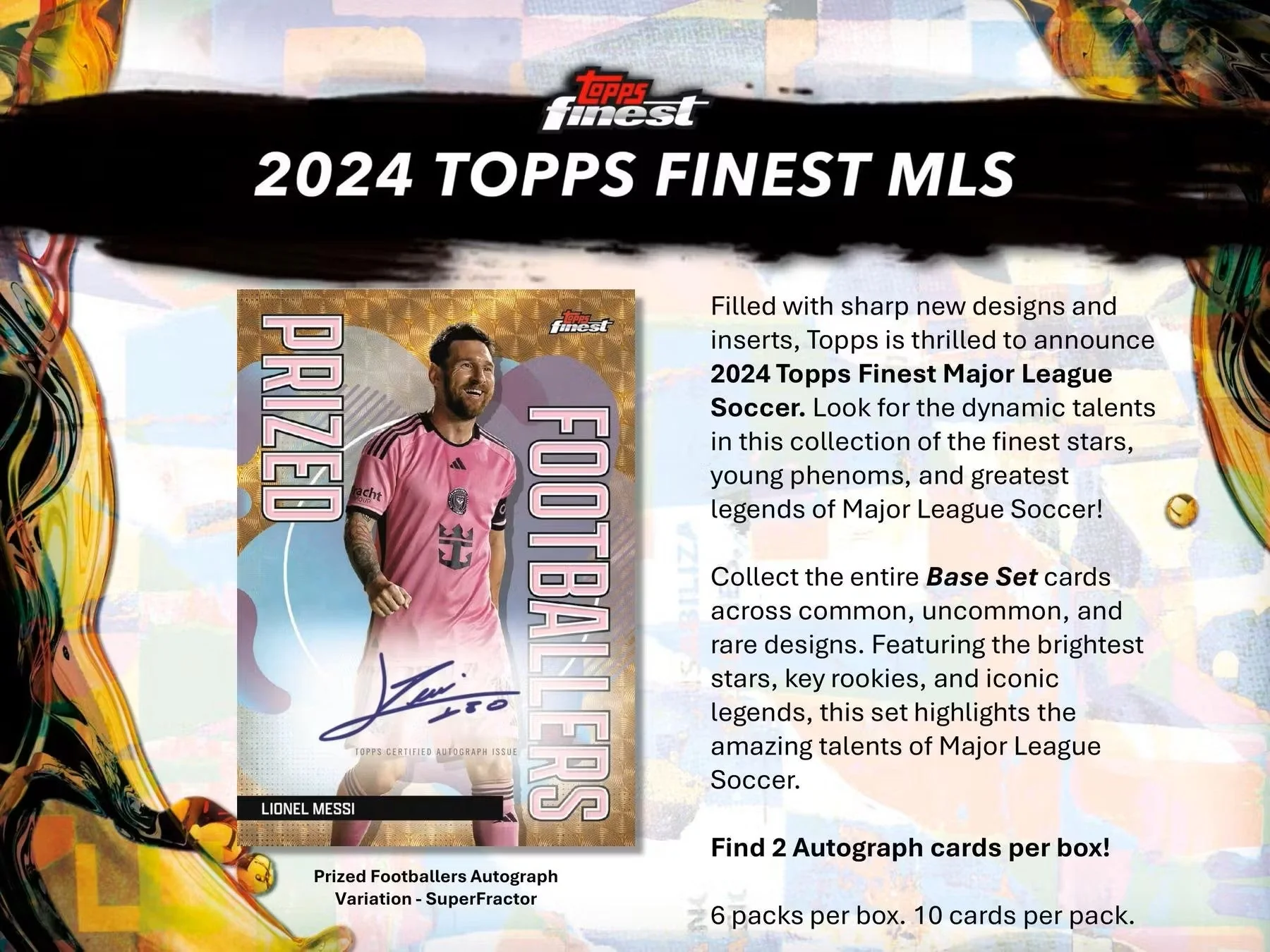 2024 Topps Finest MLS Soccer Hobby Box - Image 3