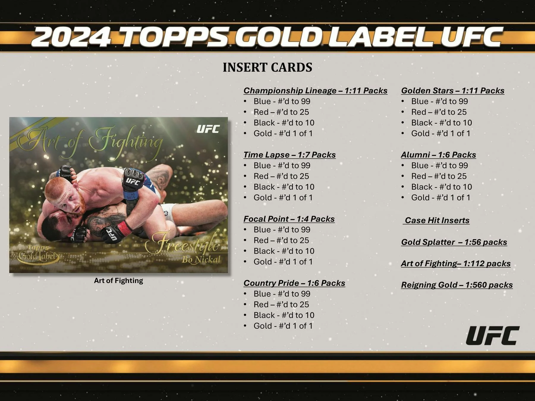 2024 Topps Gold Label UFC Hobby Box - Image 5