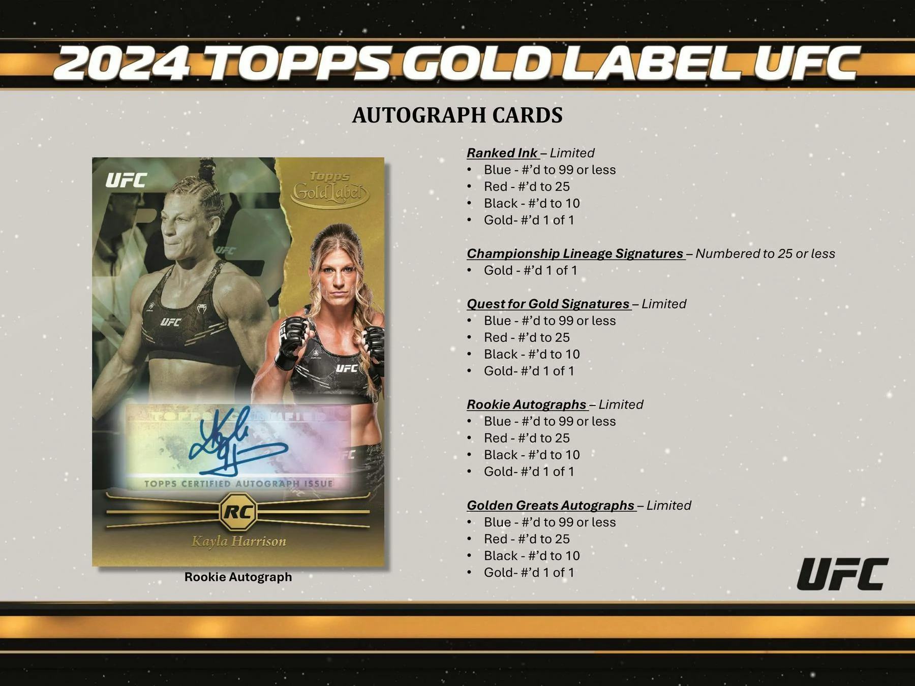 2024 Topps Gold Label UFC Hobby Box - Image 6