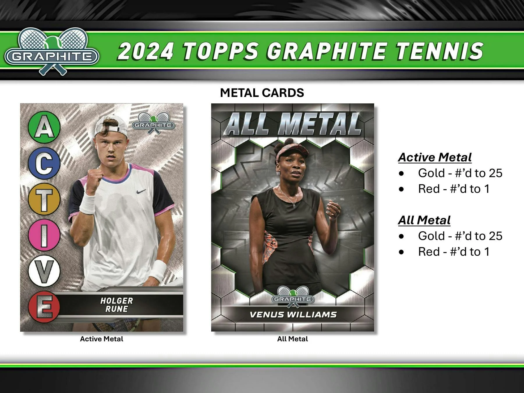 2024 Topps Graphite Tennis Hobby Box - Image 10