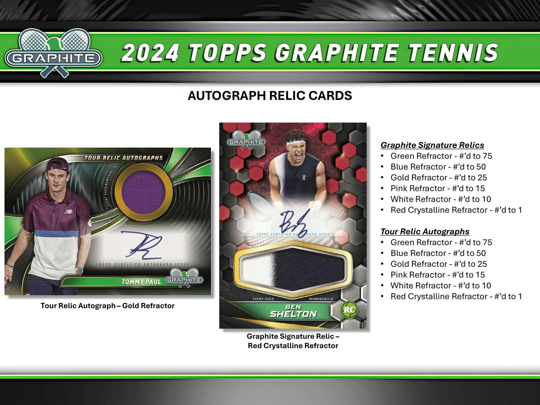 2024 Topps Graphite Tennis Hobby Box - Image 8