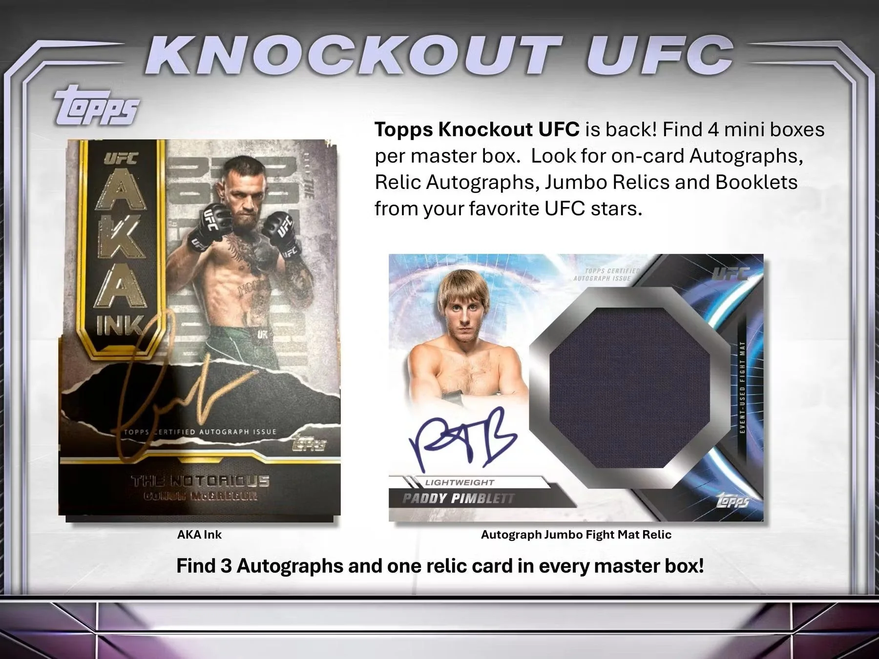 2024 Topps Knockout UFC Hobby Box - Image 3