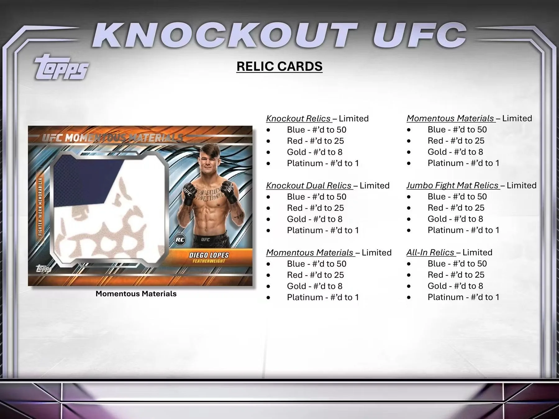 2024 Topps Knockout UFC Hobby Box - Image 9