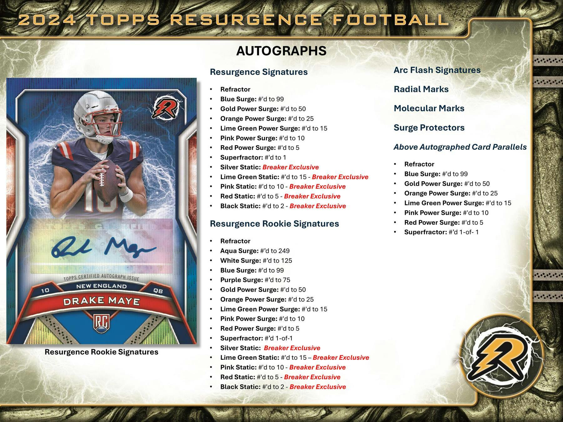 2024 Topps Resurgence Football 8-Pack Value SE Blaster Box - Image 6