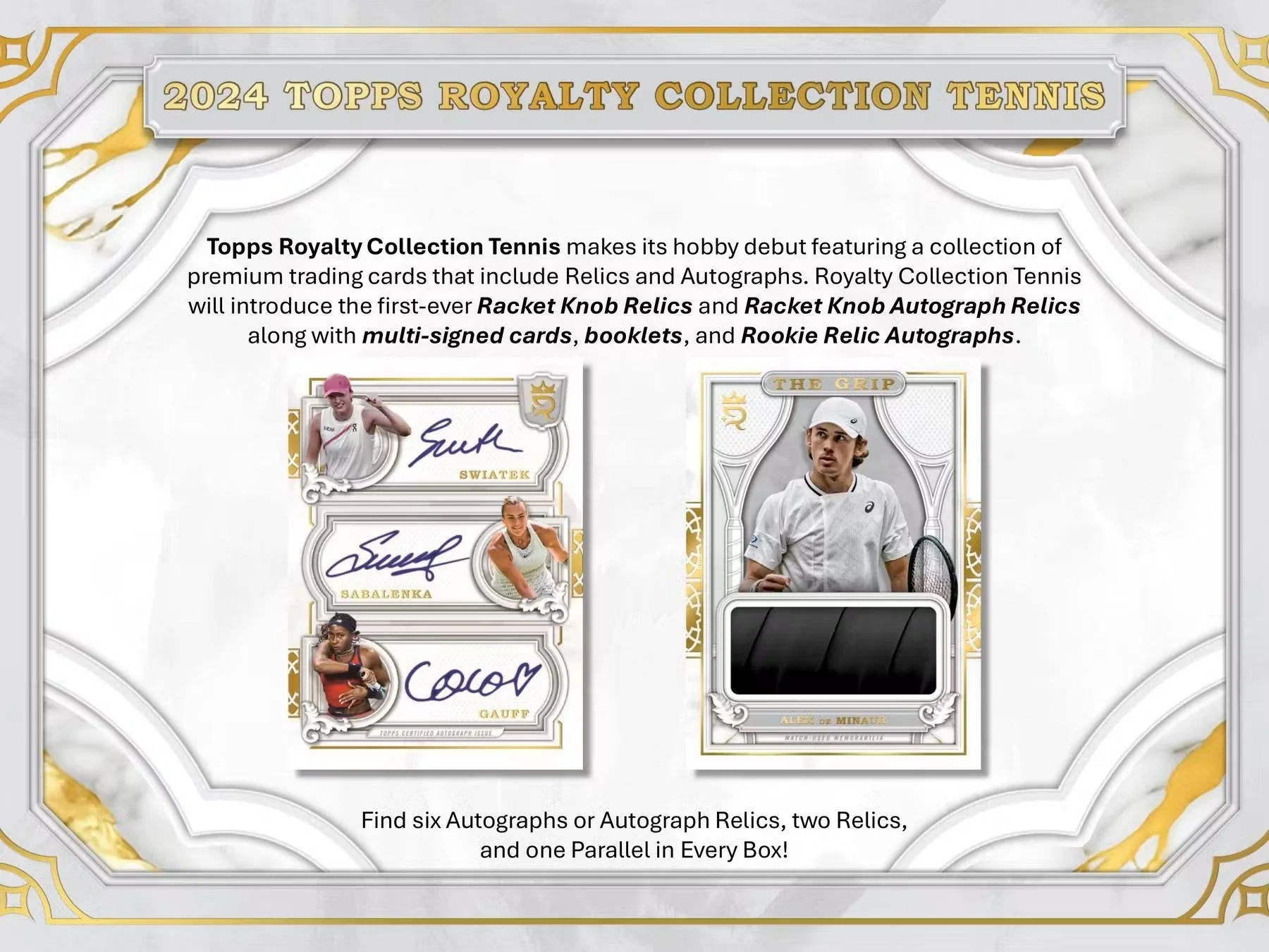 2024 Topps Royalty Collection Tennis Hobby Box - Image 3