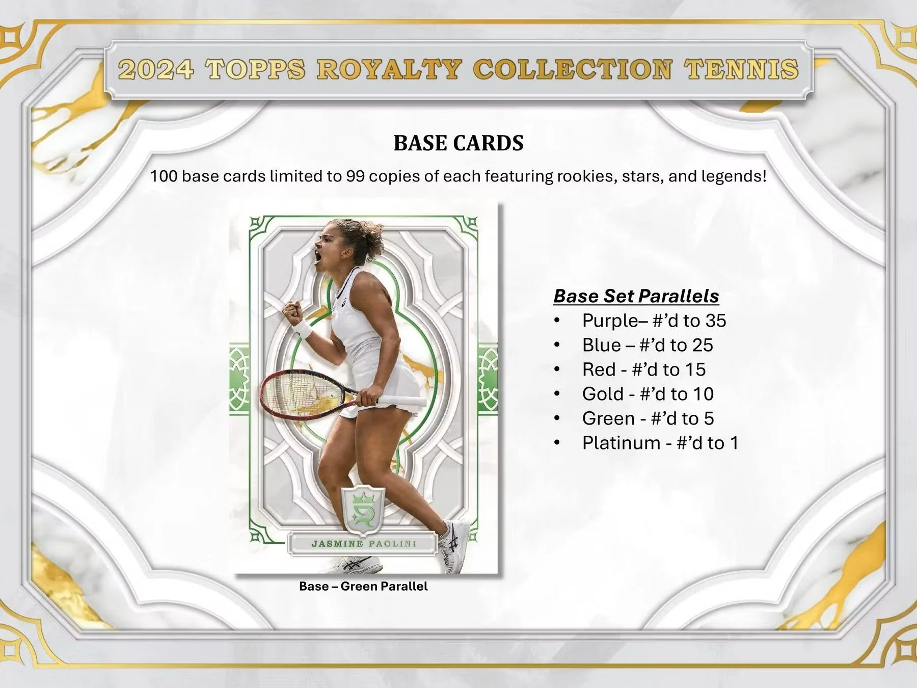 2024 Topps Royalty Collection Tennis Hobby Box - Image 4