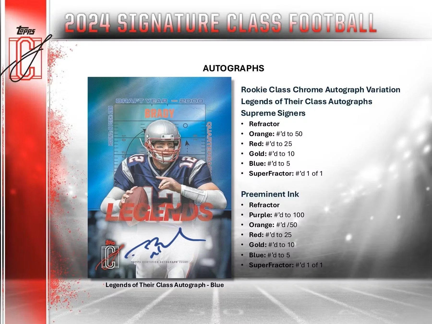 2024 Topps Signature Class Football Hobby Box - Image 8