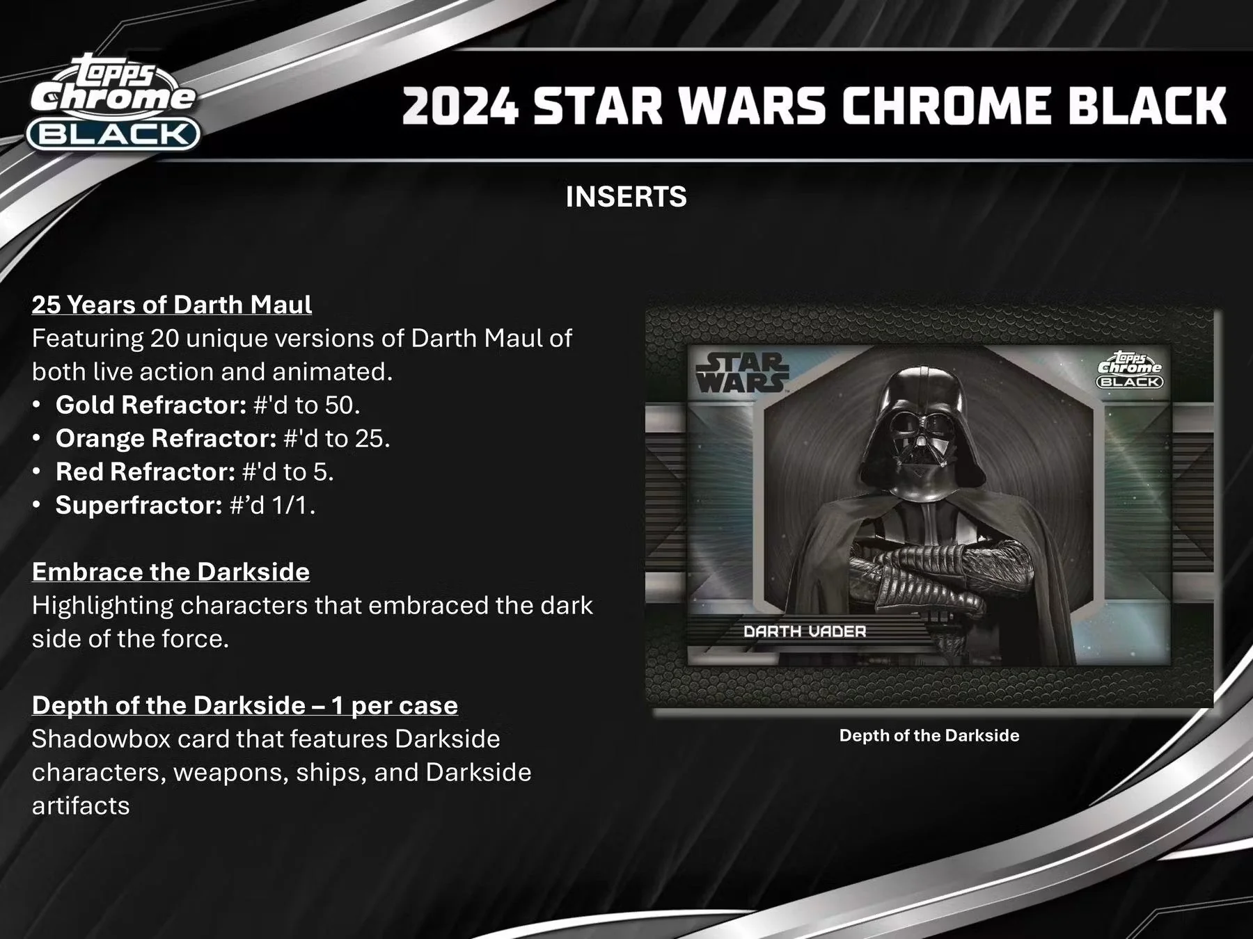 2024 Topps Star Wars Chrome Black Hobby Box - Image 5