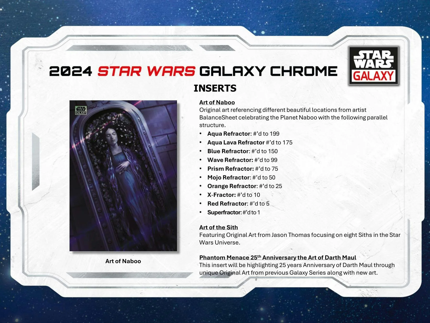 2024 Topps Star Wars Chrome Galaxy Hobby Box - Image 5