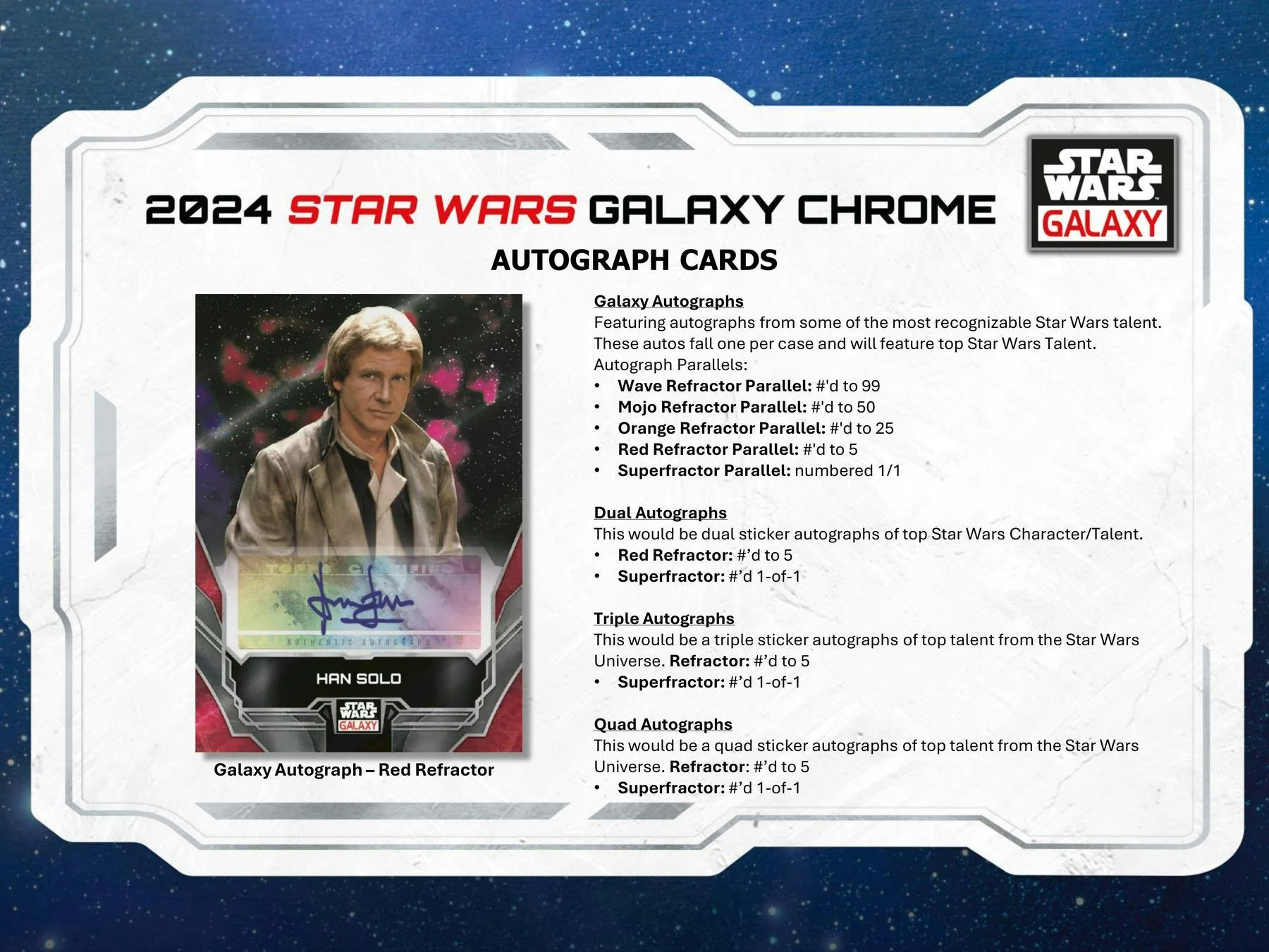 2024 Topps Star Wars Chrome Galaxy Hobby Box - Image 7