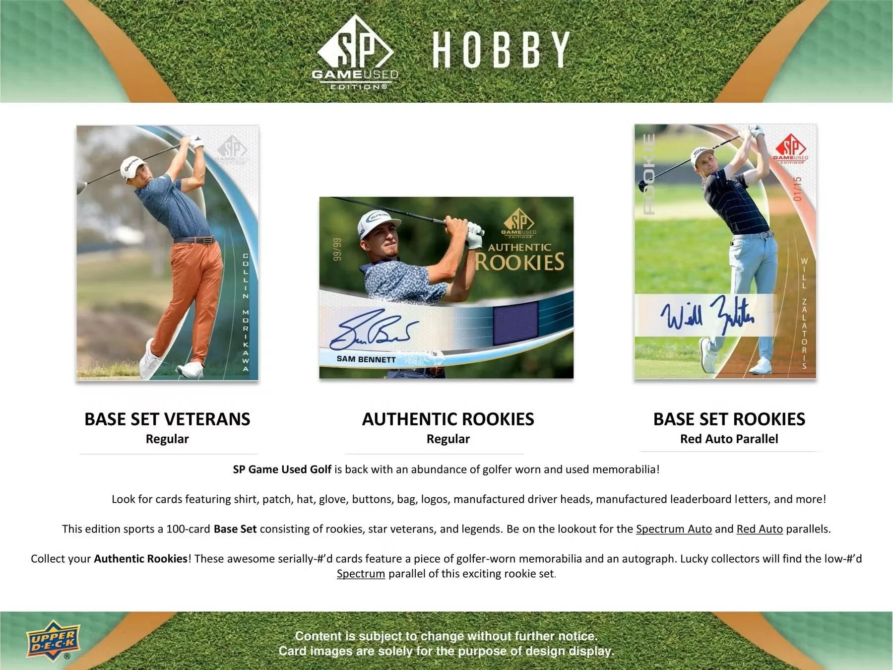 2024 Upper Deck SP Game Used Golf Hobby Box - Image 4