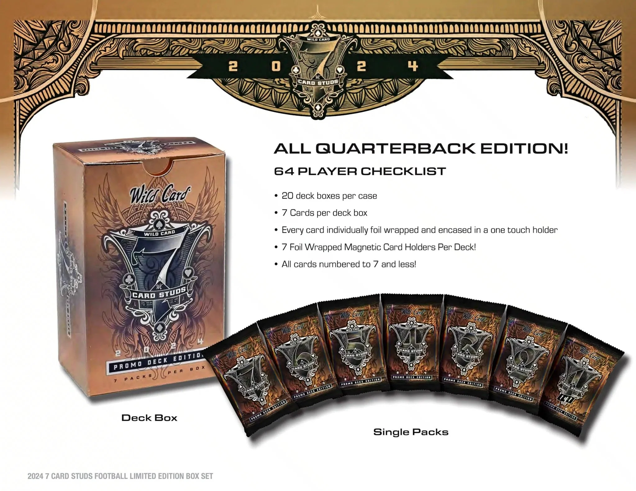 2024 Wild Card 7 Card Studs Metal All Quarterback Edition Football Hobby Box