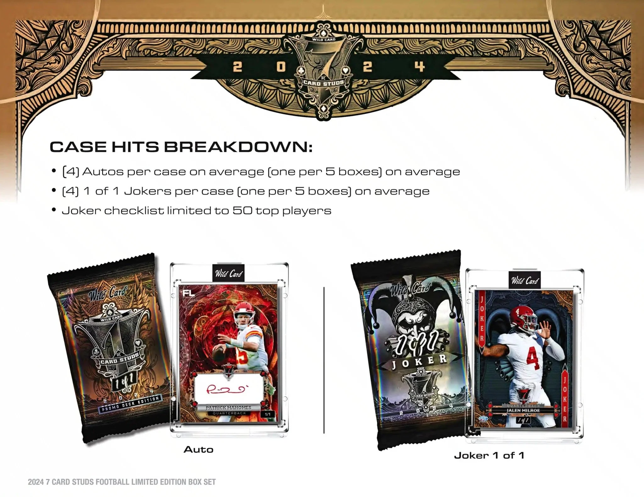 2024 Wild Card 7 Card Studs Metal All Quarterback Edition Football Hobby Box - Image 6