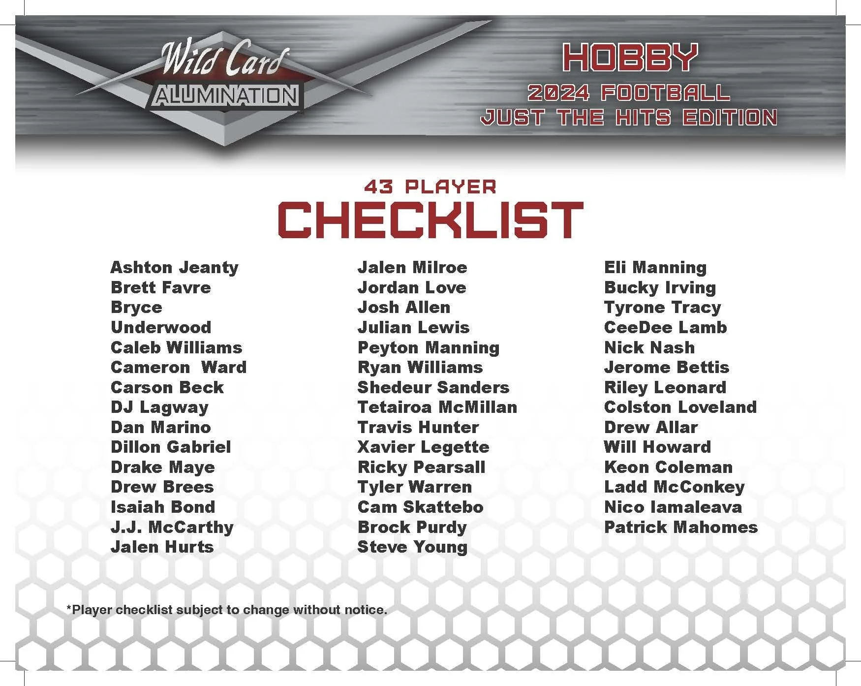 2024 Wild Card Alumination Just The Hits Edition Football Box - Image 13