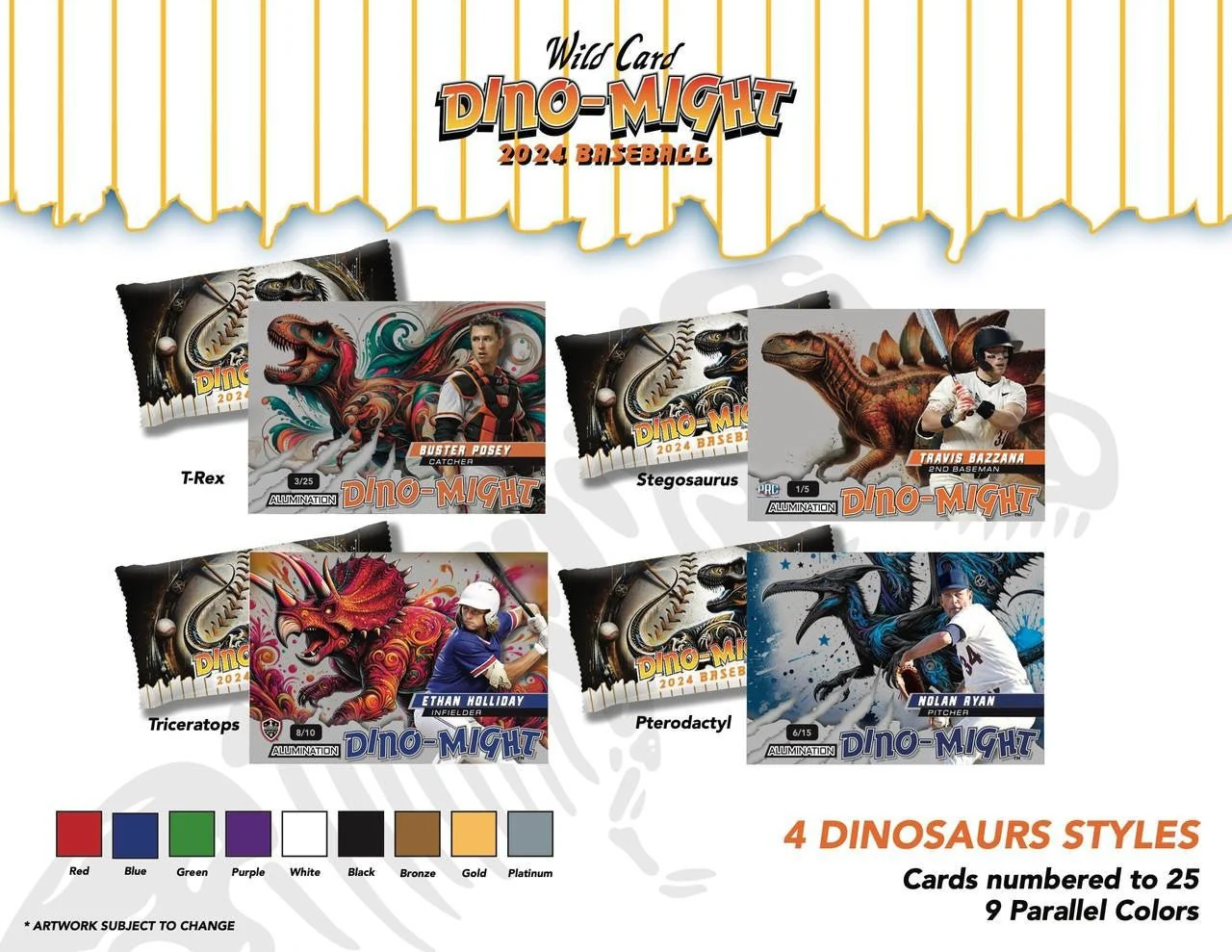 2024 Wild Card Dino-Might Baseball Hobby Box - Image 3