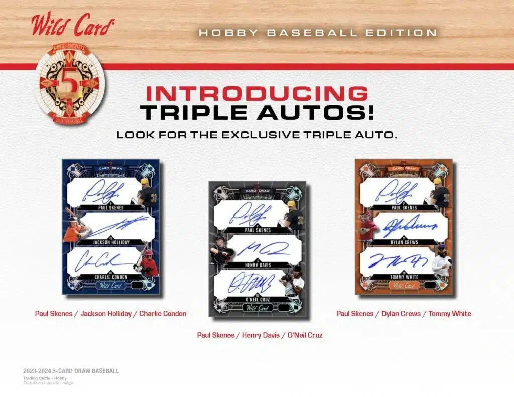 2024 Wild Card Five Card Draw Baseball Hobby Box - Image 10