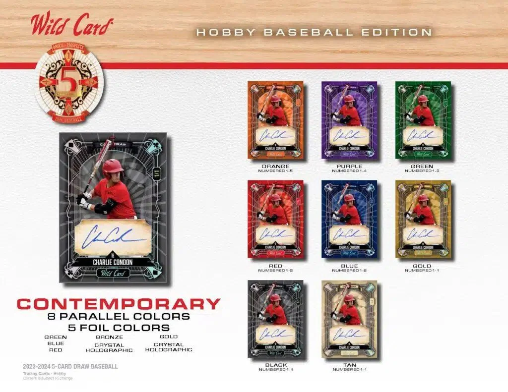 2024 Wild Card Five Card Draw Baseball Hobby Box - Image 8