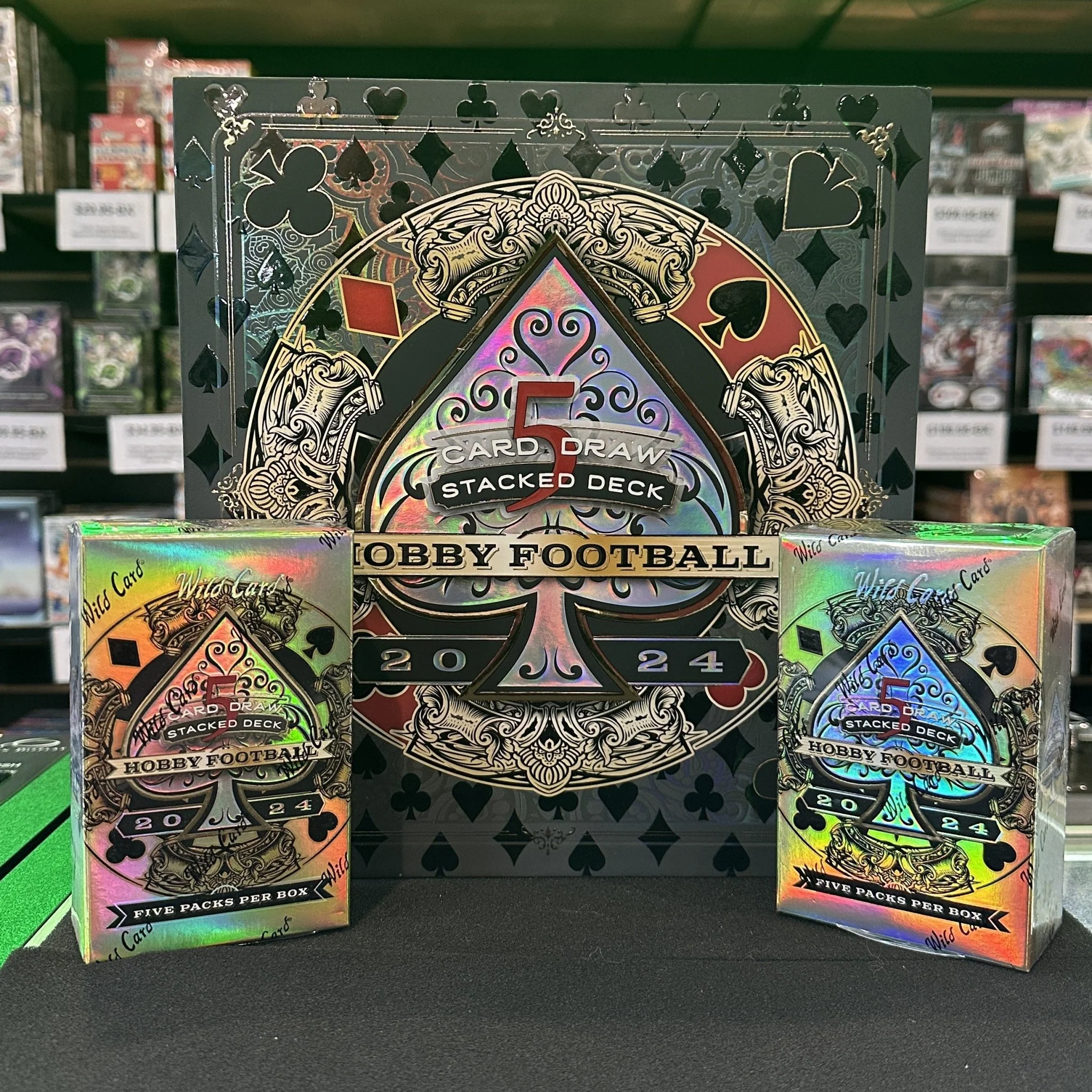 2024 Wild Card Five Card Draw Stacked Deck Football Hobby Box - Image 2