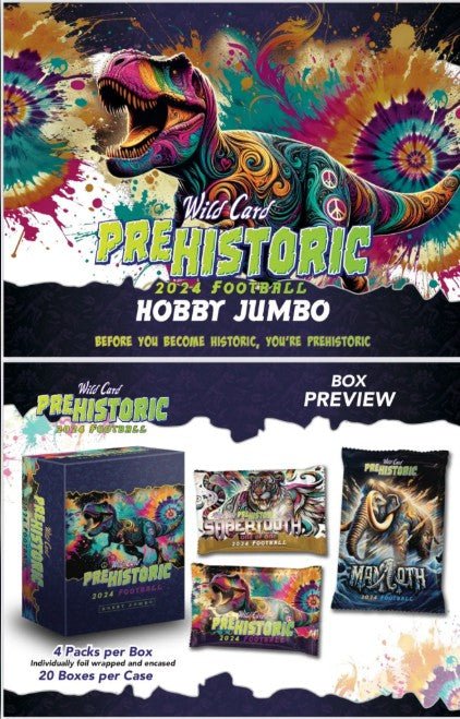2024 Wild Card Pre-Historic Football Hobby Jumbo Box - Image 2