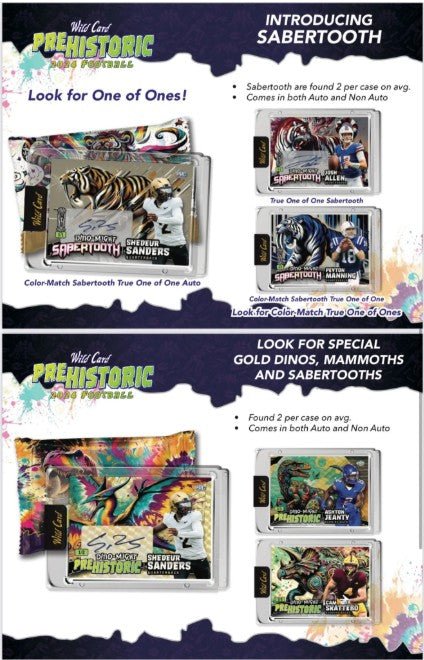 2024 Wild Card Pre-Historic Football Hobby Jumbo Box - Image 6