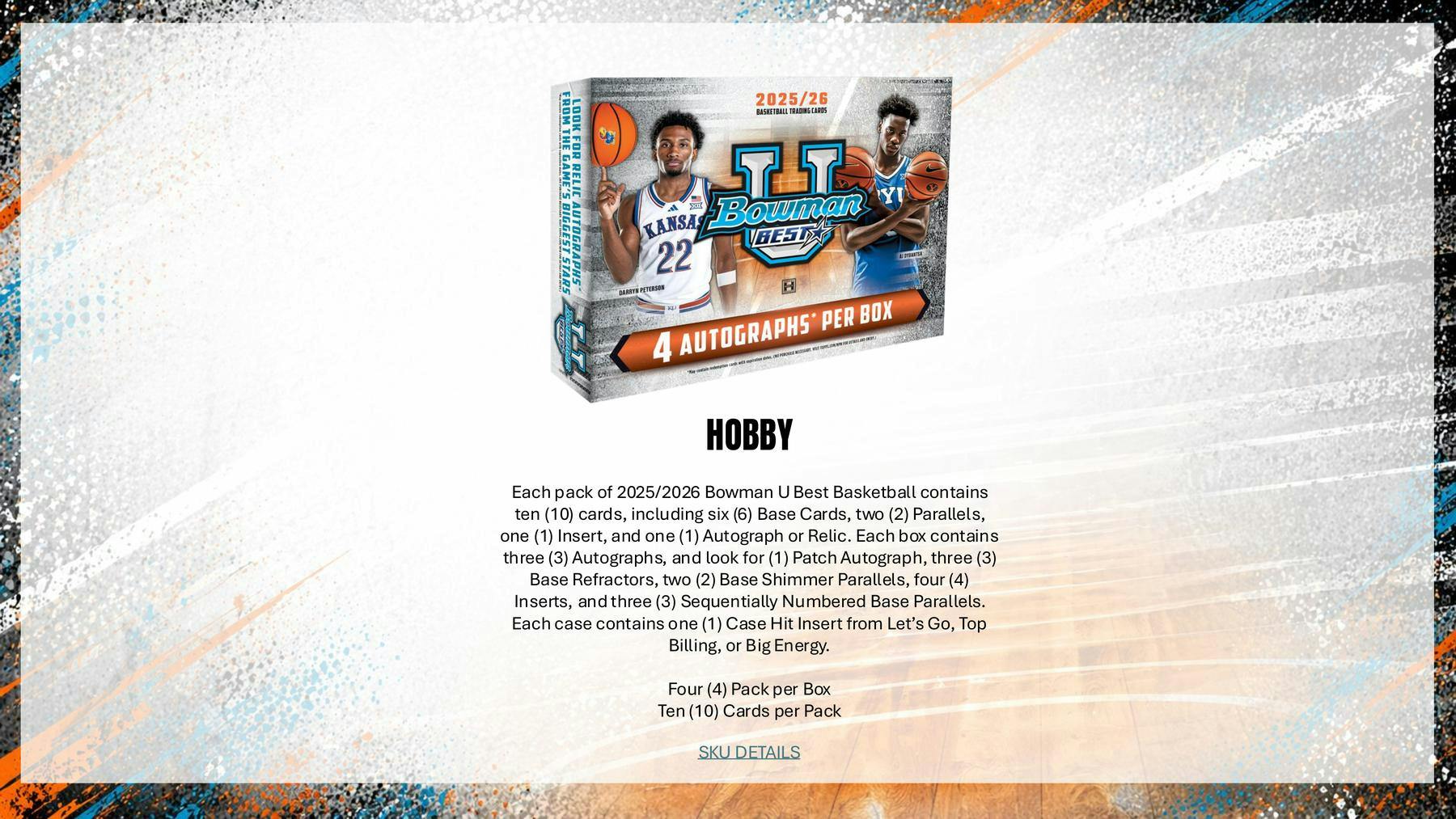 2025/26 Bowman University Best Basketball Hobby Box | Columbia Sports Cards - Image 4