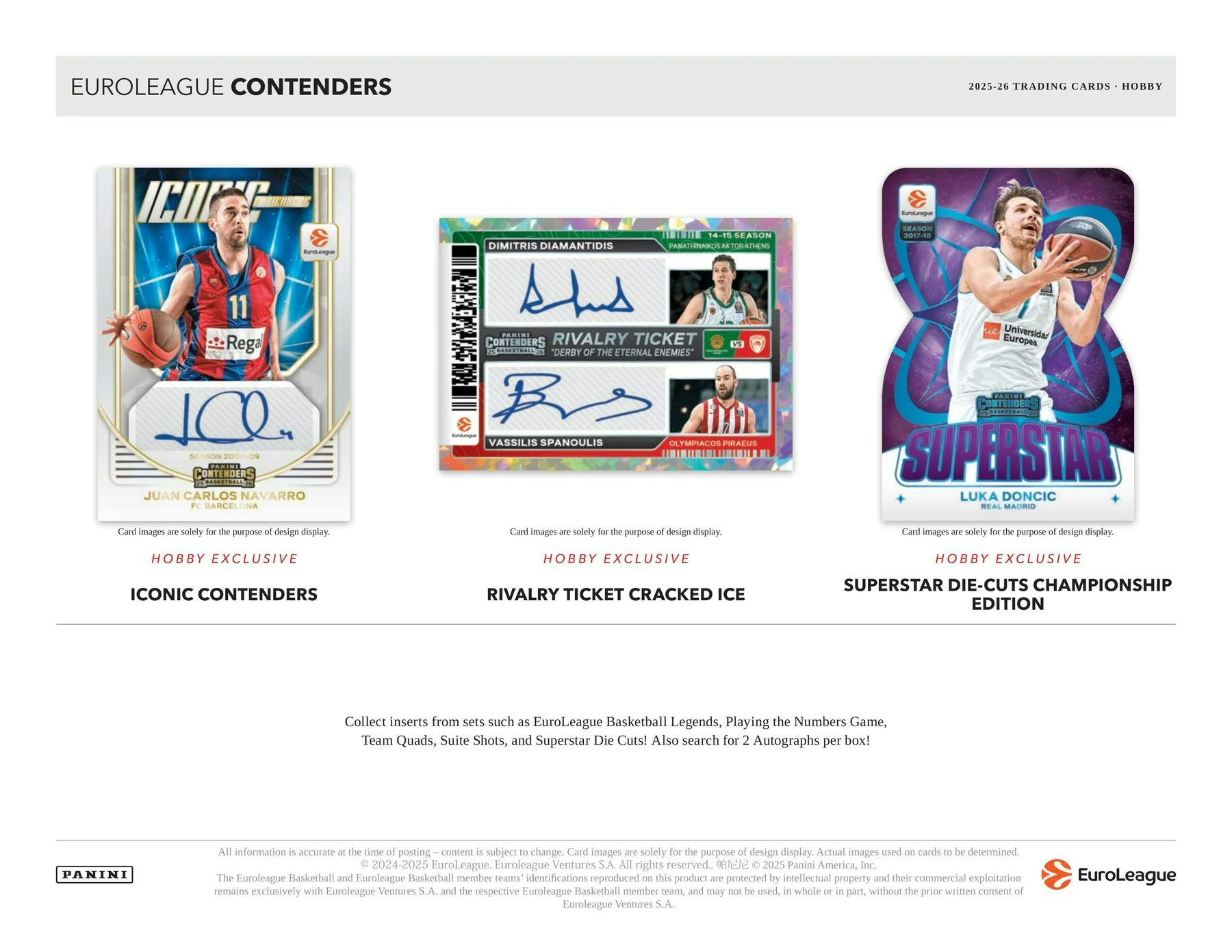 2025/26 Panini Contenders EuroLeague Basketball Hobby Box | Columbia Sports Cards - Image 3