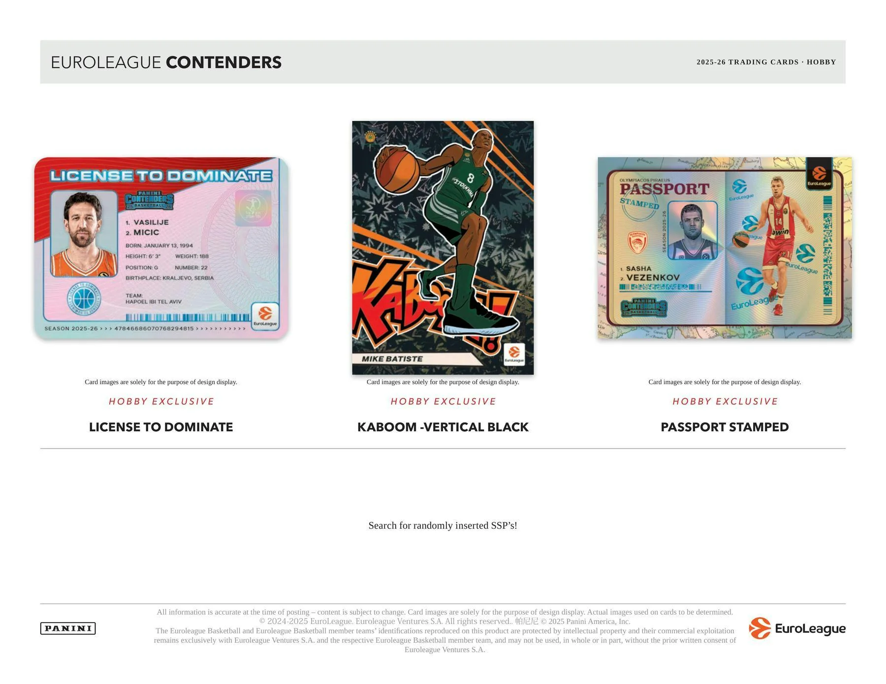 2025/26 Panini Contenders EuroLeague Basketball Hobby Box | Columbia Sports Cards - Image 4