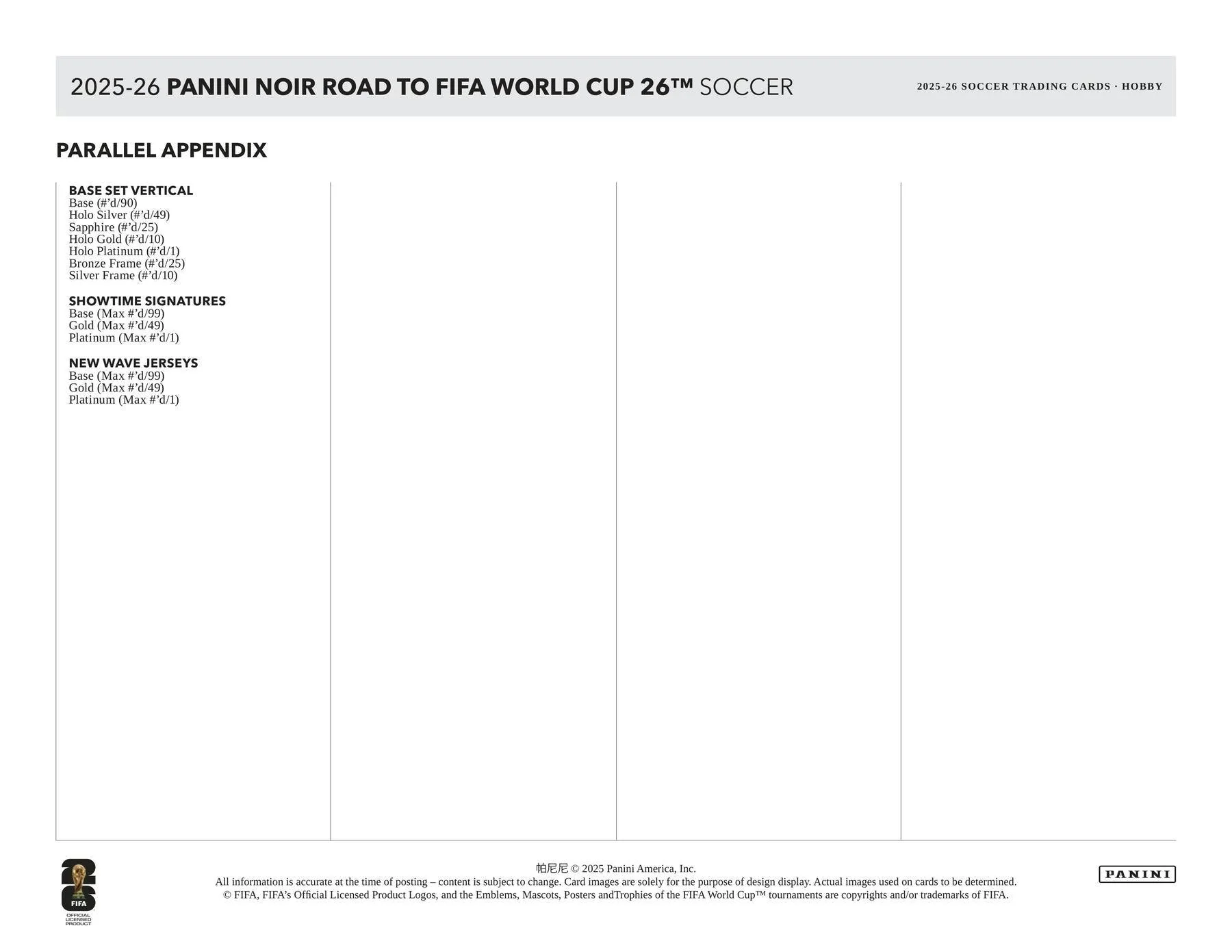 2025/26 Panini Noir Road to FIFA World Cup Soccer Hobby Box | Columbia Sports Cards - Image 7