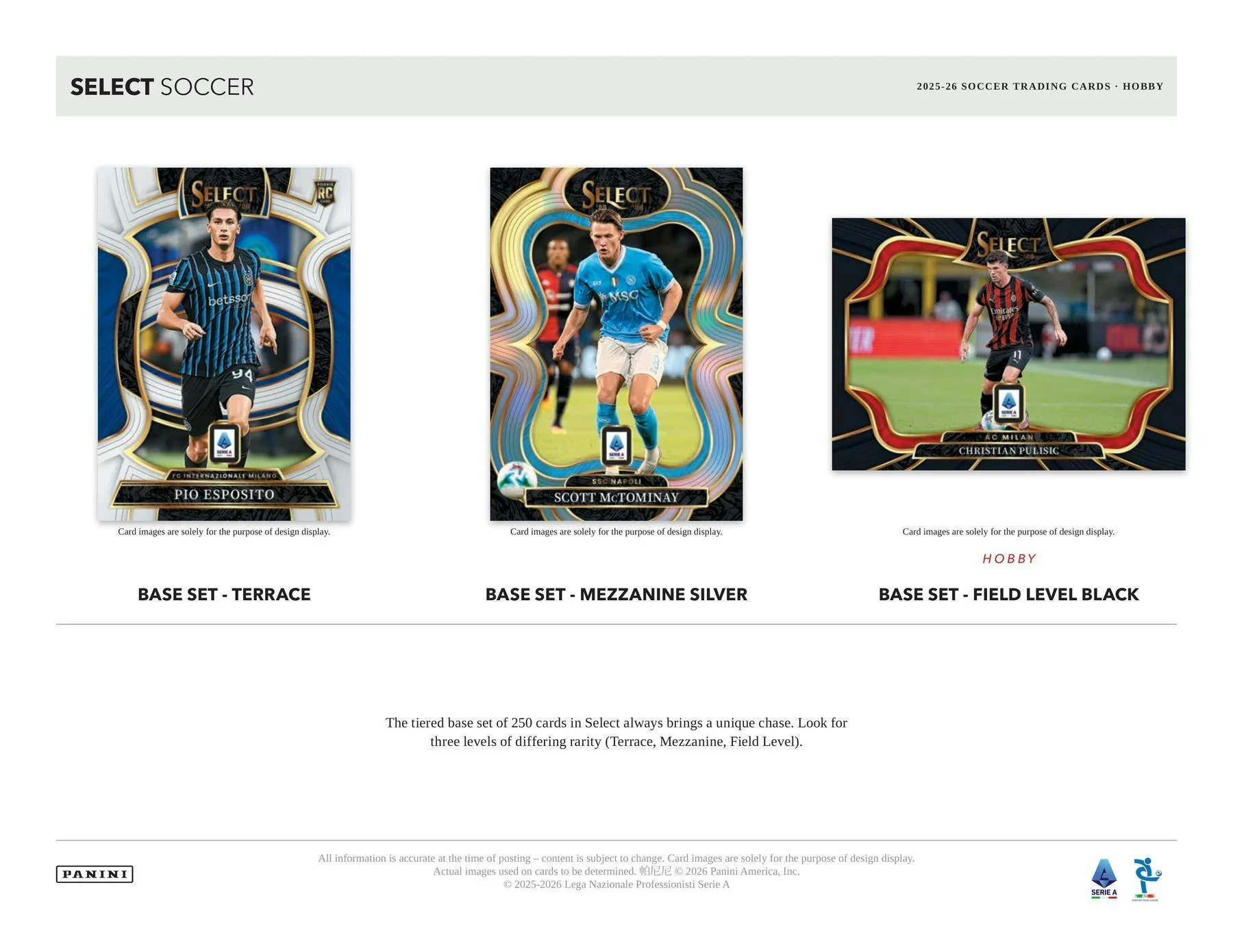 2025/26 Panini Select Serie A Soccer Hobby Box | Columbia Sports Cards - Image 3