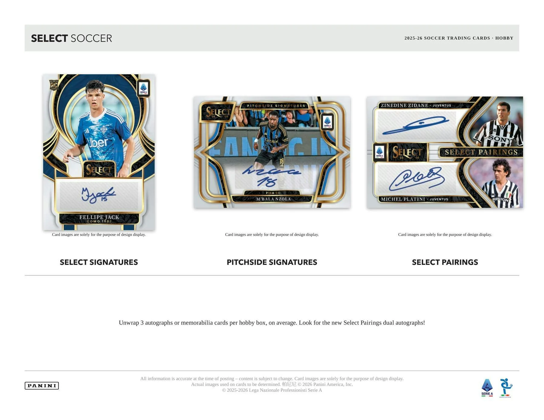 2025/26 Panini Select Serie A Soccer Hobby Box | Columbia Sports Cards - Image 5