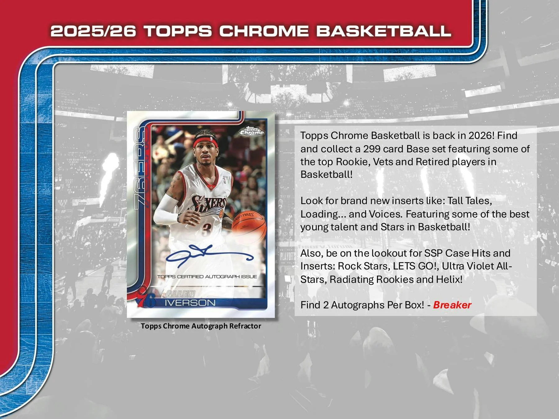 2025/26 Topps Chrome Basketball Breaker Delight Box | Columbia Sports Cards - Image 2