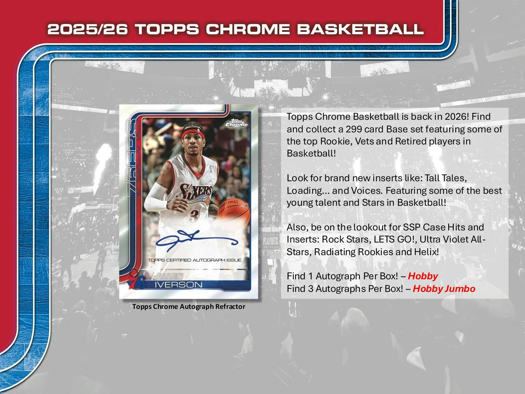 2025-26 Topps Chrome Basketball Hobby Jumbo Box | Columbia Sports Cards - Image 3